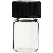 24-Pack 1/2 Dram 2 ml Clear Vials Short with Caps + Free Industrial Syringe Oils Perfume Gold Prospecting Hobby Craft