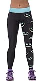 Sister Amy Women's Fitness Hihg Waist Yoga Pants Printed Stretch Ankle Legging Eye