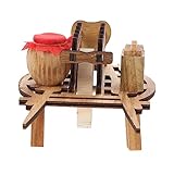 Ornement en bois de brouette: fabriqué avec un matériau en bois de première qualité qui est sûr et décoratif, brouette en bois décorative