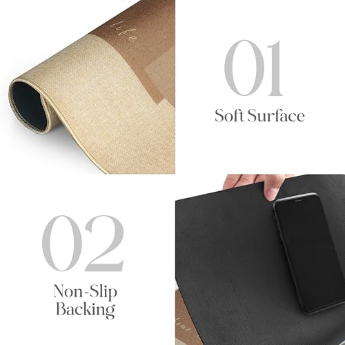 Image of Yellow Weaves 3 Pcs Jute Texture Non-Slip Bathmat, Water Absorbent Floor mat, Rugs, Door Mats for Bathroom, Living Room, Bedroom, Entrance, Outdoor, Kitchen, Office (Sunflower Beige)
