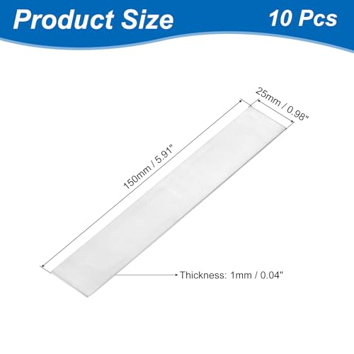QUARKZMAN 10 Stück Zinkbleche 99.995% Hochreines Zinkblech 0.04x1x6(1x25x150mm) Metall Zinkfolie Zinkanodenstreifen Für Wissenschaftslabor Industrie DIY Bastelarbeit