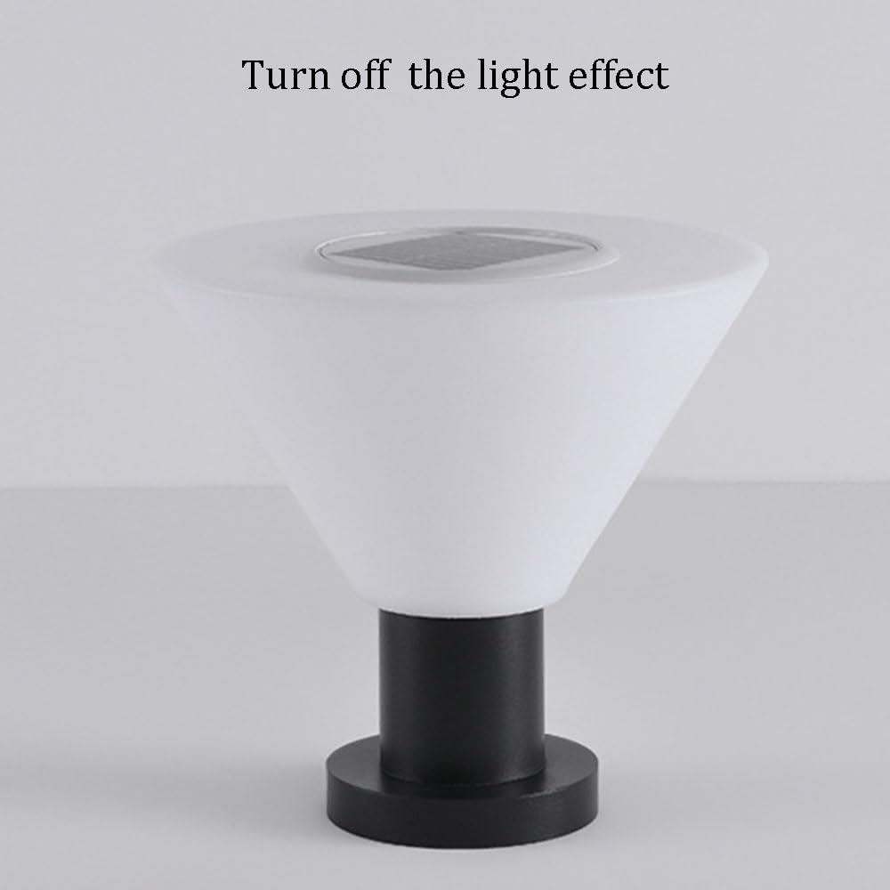 Nowoczesna lampa solarna ze stali nierdzewnej IP54 do użytku na zewnątrz, oświetlenie ogrodowe i tarasowe, czarna matowa, 110-240 V przewodowa latarnia solarna do tarasu/kamienia/ogrodzenia