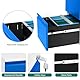 YITAHOME 2 Schubladen Rollcontainer mit Abschließbar, Mobiler Aktenschrank mit Rollen für A4, Legal, Letter, Metall Büroschrank für Home-Office, Hängeregistratur, 51 x 39 x 71cm, Weiß + Blau