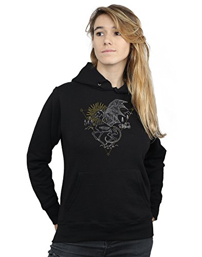 Harry Potter Women's Thestral Line Art Hoodie Black X-Large