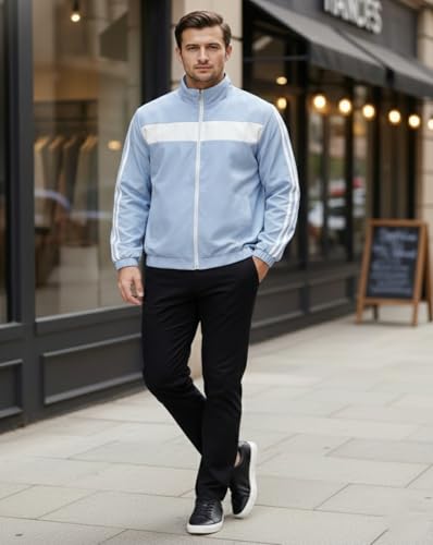 Image of MAYKR Mens Winter Jacket|Mens Oversized Jacket|Mens Blue Windcheater|2