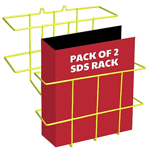 Rangement mural pour classeurs SDS MSDS de sécurité jaune Performore - 2