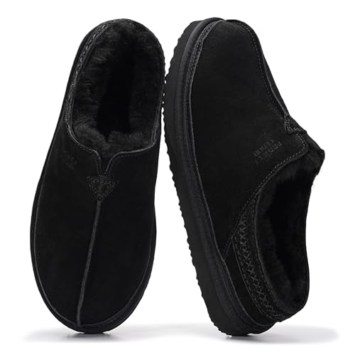 Image of Project Cloud Mens Slippers Genuine Leather Australian Shearling Slippers