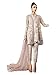 ETHNIC EMPORIUM Pronto da Indossare Breve Kurti Elegante Net Pakistani Pantaloni Stile Paillettes Nastro Lavoro Musulmano Partito Suit 6546, Beige, Medium
