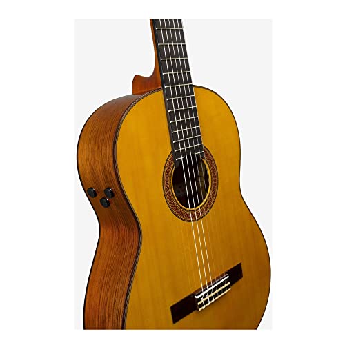 Image of Yamaha CG-TA Nylon String TransAcoustic Guitar with Chorus and Reverb, Classical, Vintage Tint | Transacoustic Reverb and Chorus, Solid Engelmann Top, Ovangkol Back and Sides, 650mm Scale, 52mm Nut