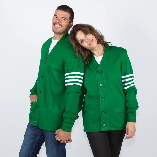 Image of Stewart & Strauss Cardigan Varsity Letter Sweater | American style button front letter sweater knit since 1977, heavyweight and ready for chenille letters and patches