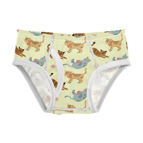 Cotton Little Boys Briefs Soft Woolly Ball Cat Toddler Underwear