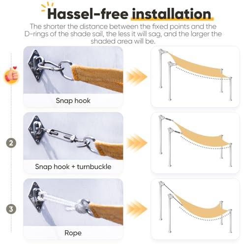 Quictent 20x26ft Sun Shade Sail for Patio, 185GSM Heavy Duty Rectangular Outdoor Sunshades UV Block Outside Canopy Cover for Backyard