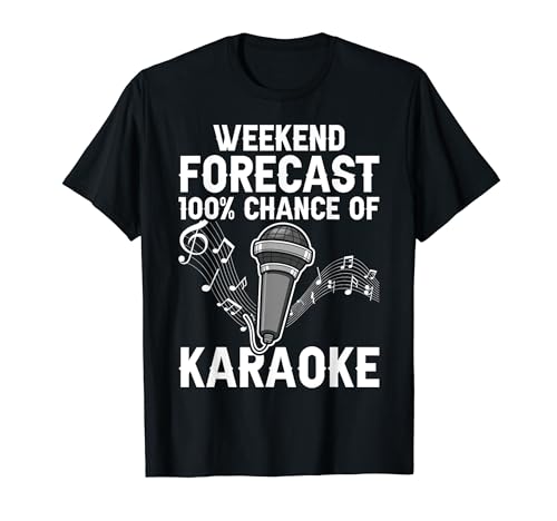 Cool Karaoke Art Men Women Karaoke Box Microphone Singing T-Shirt