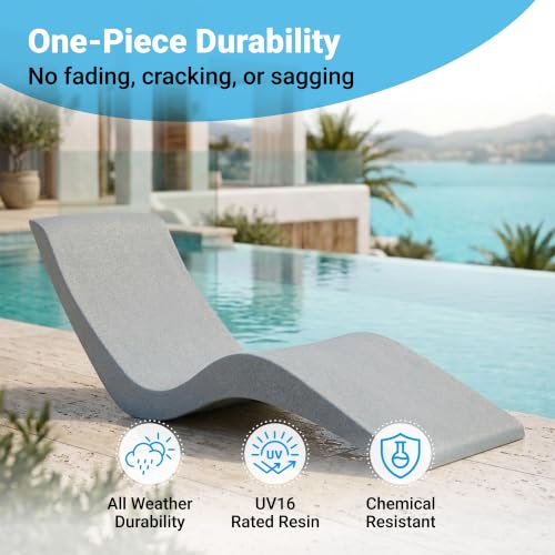 Image of Aqua Outdoors Pool Lounge Chairs, Pool Chairs for in Pool, 9-in Water Depth