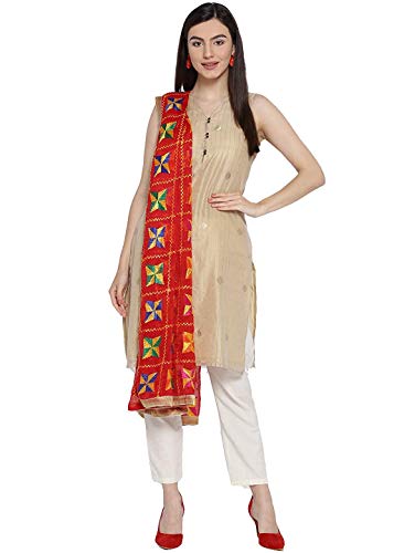 Women's Indian Handicraft Ethnic Dupatta Phulkari Embroided Dupatta Chunni/Stole/Scarf2