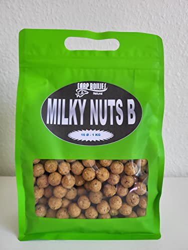 carp boilies natural Bouillettes Milky Nuts B, Frais de Port Inclus (1, 16 mm) Cover