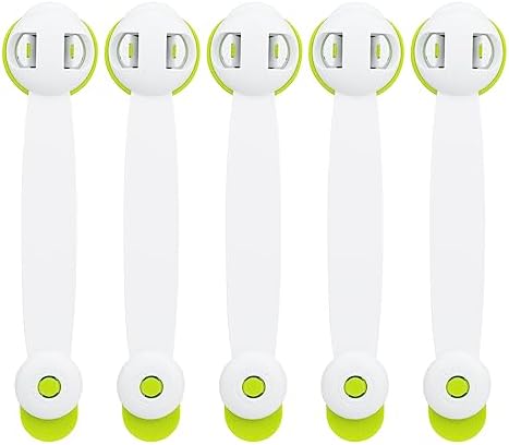 5 Pack Refrigerator Door Lock, Mini Fridge Lock Child Safety, Child Proof Cabinet Locks, Fits Perfectly for Locking Cabinets, Sliding Door, Drawers, Toilet Seat, Freezer, Closet Seat, Window, Oven