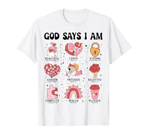 Dio dice che sono cristiano San Valentino Uomini Donne Cristiani Maglietta