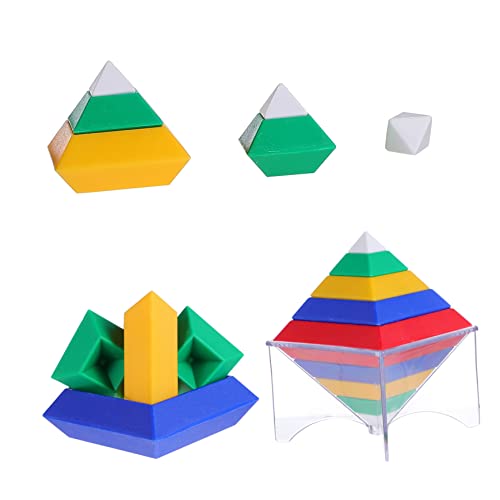 TOYANDONA 1 Juego Bloque De Madera Juguetes Educativos Bloques De Construcción Juego De Apilar Juguetes Apilando Juguetes Equilibrar Juguetes De Apilamiento El Plastico Colorful
