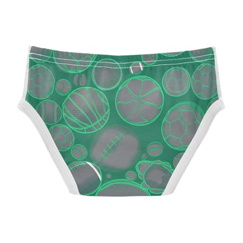 CHIFIGNO Gray Sports Balls Green Boys' Underwear Cotton Boys Briefs Printed Soft Brief Underwear2
