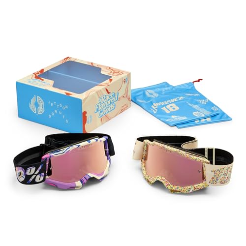 100% ACCURI Donut Le - Motocross & Mountain Bike Goggles - Adult Moto Goggles for Unmatched Clarity - Motocross Eyewear with Durable & Unique Design - (Pack of 2)