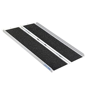 LIEKUMM Rolstoelhelling, drempelhelling voor trappen, deuren, mobiliteitsscooter, inklapbare helling voor rolstoel met…