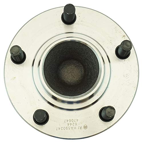 Image of TRQ Rear Wheel Bearing and Hub Assembly Set 2 Piece Compatible with 2007 Mitsubishi Outlander 08-11 7 Passenger Seating 12-13 FWD Models