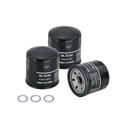 Kefly PE01-14-302A Engine Oil Filters Fits For Mazda 3 6 CX-3 CX-30 CX-5 CX-50 MX-5 Miata, With Drain Plug Gasket 3PCS
