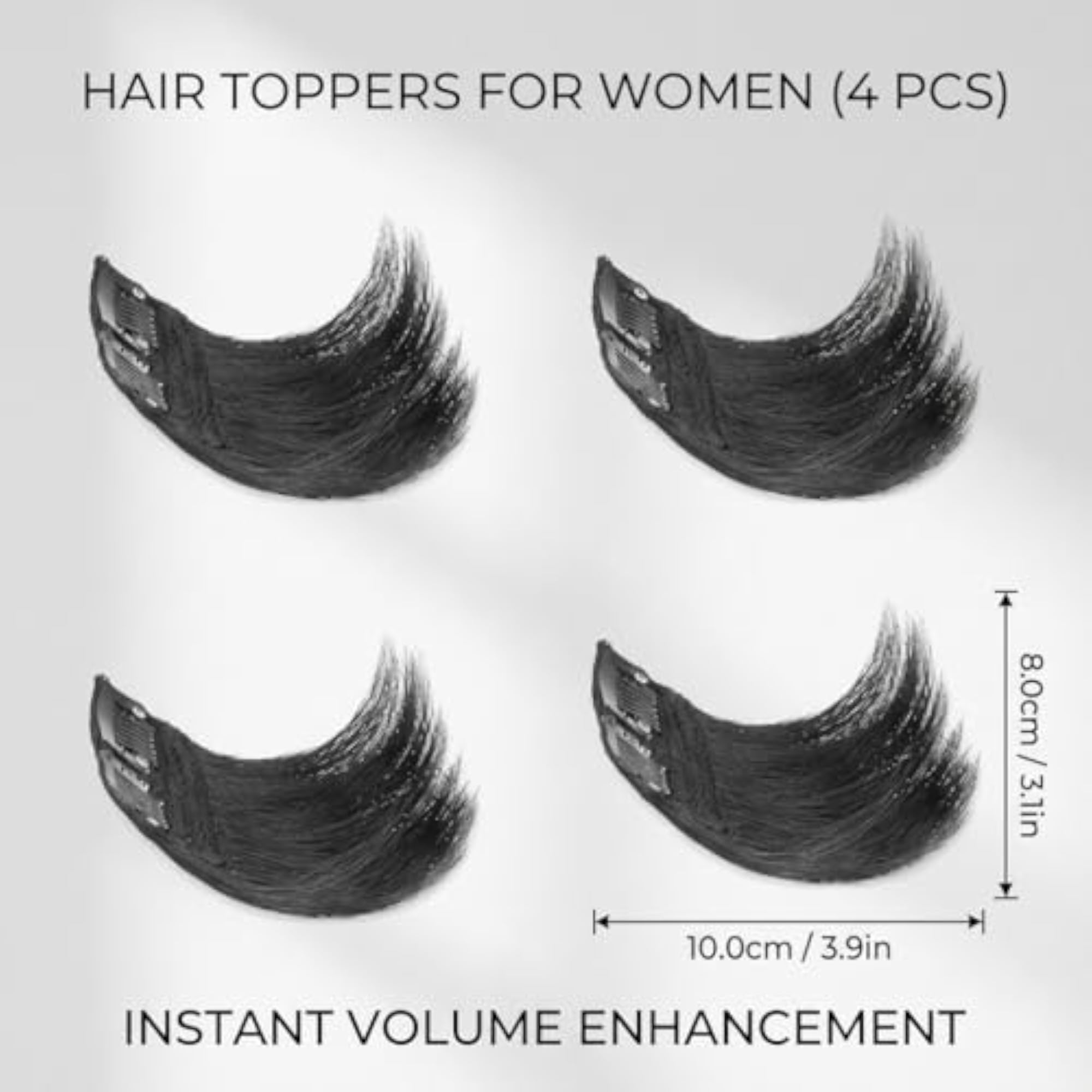4 PCS Hair Topper for Women, Instant Volume Enhancement Set
