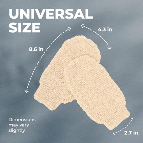 Guard&Marine Natural Shower Mitts, Soft Loofah Gloves For Bath, Washcloths For Body Wash And Cleansing thumb #4