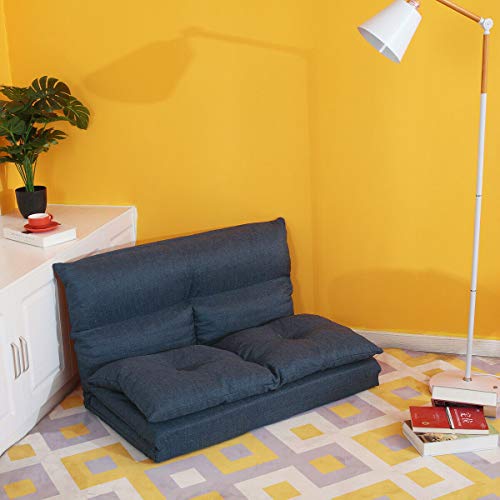 Unik Always Double Chaise Lounge Sofa Floor Couch Sofa Living Bed Room Blue Home Furniture