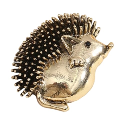 Jolie broche hérisson 3D avec fermeture sécurisée d'inspiration vintage, accessoire de bijoux...
