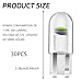 HHZL 30PCS 194 T10 LED Bulb, 168 2825 W5W Wedge Base COB LED Light Bulbs, 0.36W 12V 6000K Plug-in Car Interior Bulb Replacement for License Plate Light Dashboard Dome Map Door Courtesy Lamp(Ice Blue)