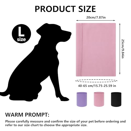 Image of oruola 3pcs Ear Covers for Dogs, Cotton Dog Ear Wrap, Soft,Breathable and Warm Ears Wraps for Dog, for Noise Grooming Anxiety Calming (Black, Purple, Pink)