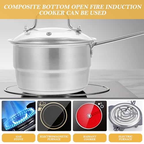 Olla de acero inoxidable OUNONA con superficie pulida para comida de bebé 6