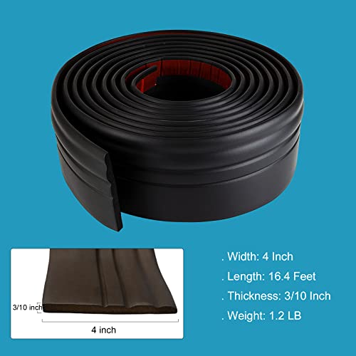 NeatiEase Peel And Stick Baseboards Moulding Trim, 4 Inch X 16.4 Feet Self