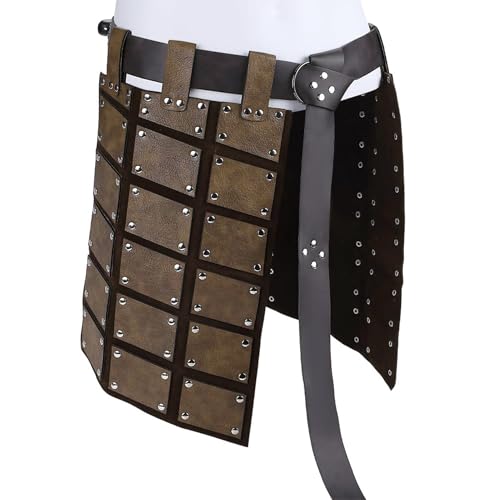 Cinturón medieval para muslos ajustable con protección de doble cara para cosplay