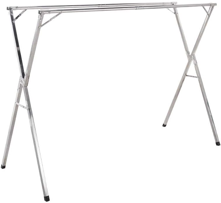 YSUEFIJO Perchero de secado de ropa pequeño plegable, ajustable y plegable, estante de lavandería que ahorra espacio, estante de ropa de acero