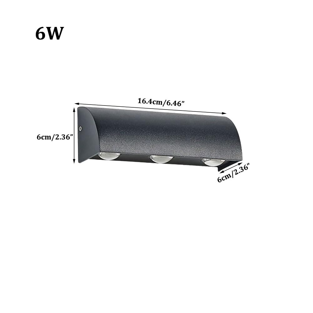 Applique Murale d'extérieur Noire à LED, Simple, Haute luminosité, intégrée, étanche IP65, en Aluminium, pour Maison, terrasse, Porche