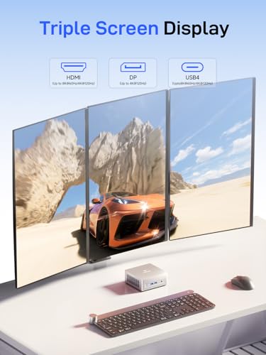 Image of MINISFORUM UM880 Plus Mini PC AMD Ryzen 7 8845HS Desktop Computer Barebone Version Without RAM /SSD /OS, HDMI /DP /USB4 8K@60Hz Output, 2.5G RJ45 Port, Oculink Port, 4xUSB Port Radeon 780M Micro Computer