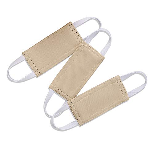 Image of PONY DANCE Nursery Door Latch Cover Silencer - Door Closer Jammer Cushion for Baby Good Sleep Universal Knob Latch Silence Cover for Quiet, W 4 x L 2 inches, Pack-3, Biscotti Beige