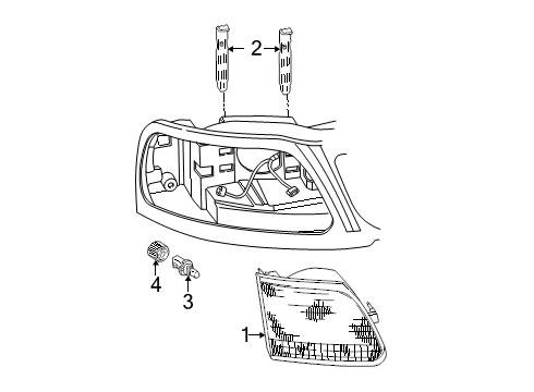 Ford 3L3Z-13N020-AA - RETAINER - HEADLAMP