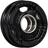 GYM MASTER Rubber Coated 2' Olympic Tri-Grip Weight Plates - 1.25kg (2.5kg Total)