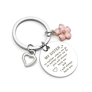 Keyring sister gifts keychain gifts for sister birthday christmas sister keyring special personalised sister gifts from sister presents jewellery on graduation wedding easter gifts