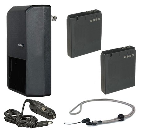 Batterie compatible Panasonic Lumix DMC-FZ50 double et chargeur
