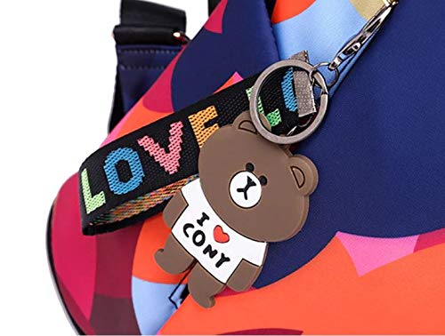 Mochila Bolsa Feminina Anti-Furto Colorida Fashion 6 Modelos Casual Dia a Dia (Colorido 1)