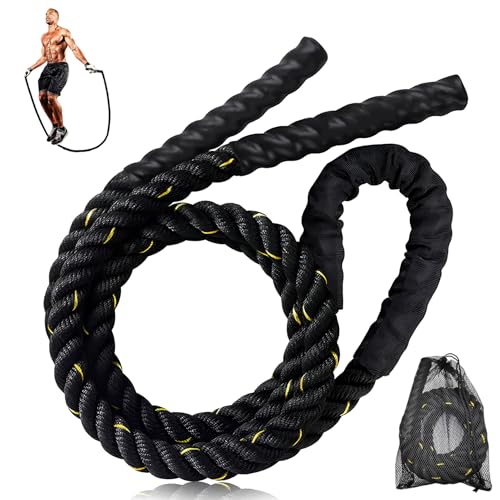 Comba pesada para fitness en entrenamiento de gimnasio interior y exterior