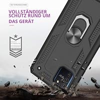 LeYi für Samsung Galaxy S10 Lite/A91 Hülle mit Panzerglas Schutzfolie(2 Stück),360 Grad Ring Halter Handy Hüllen Cover Bumper Schutzhülle für Case Samsung Galaxy A91 Handyhülle Schwarz – Ansicht 4