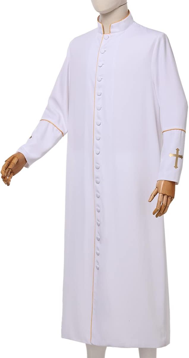 Men's Clergy Cassock Church Minister Robe Vestment for Pastor - Image 9