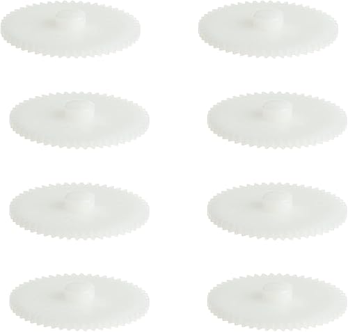 Bettomshin 10 engranajes helicoidales, 1.063x0.079x0.181 in1.06x0.08x0.18(ODxIDxT) 522A 0.5módulo, engranaje de plástico blanco de alta velocidad de